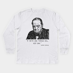 Winston Churchill Quote Kids Long Sleeve T-Shirt